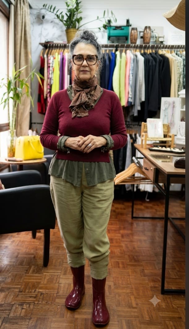 Gisele Lambertucci em seu ambiente de trabalho